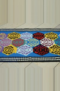 3x5 Blue Orlon Kilim Rug 100,147 - Turkish Kilim Rug  $i