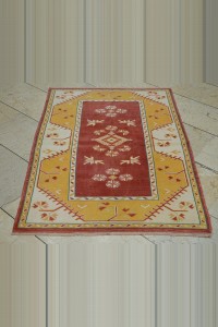 3x5 Multi Color Wool Oushak Rug 94,134 - Turkish Carpet Rug  $i