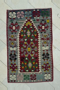 Turkish Kilim Rug 3x5 Old Turkish Kilim Rug 89,144