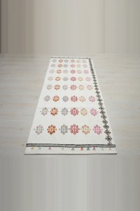 3x8 Cotton On Cotton Adana Kilim Rug 92,240 - Turkish Rug Runner  $i