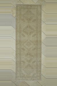 Turkish Rug Runner 3x9 Beige Brown Persian Rug Runner 97,284
