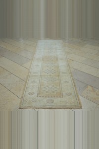 3x9 Wool Vintage Oushak Rug Runner 85,279 - Turkish Rug Runner  $i