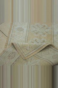 3x9 Wool Vintage Oushak Rug Runner 85,279 - Turkish Rug Runner  $i