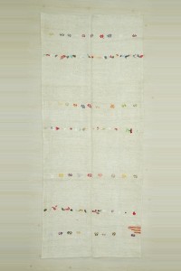 Turkish Hemp Rug 4.5x11 Primitive Decor Hemp Kilim Rug 136,332