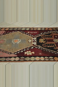 4.6x17 Stairs Decor Long Kars Kilim Rug Runner 140,526 - Turkish Rug Runner  $i