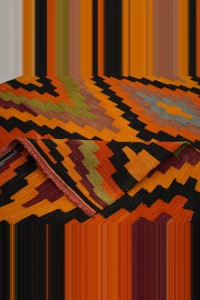 4x10 Orange Turkish Kilim Rug Runner. 110x302 - Turkish Rug Runner  $i