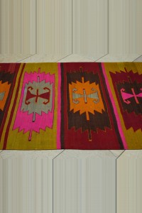 4x11 Colorful Old Cappadocia Kilim Rug 123,343 - Turkish Kilim Rug  $i