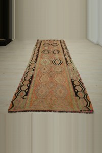 4x12 Old Kars Tribal Kilim Rug Runner 124,368 - Turkish Rug Runner  $i