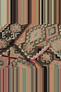 4x12 Old Kurdish Kars Kilim Rug Runner. 125,368 - Turkish Rug Runner  $i