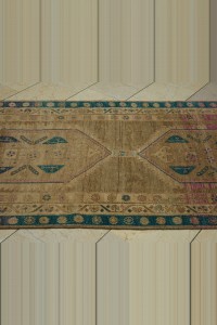 4x13 Long And Wide Brown Wool Kars Carpet Rug Runner 110,403 - Turkish Rug Runner  $i