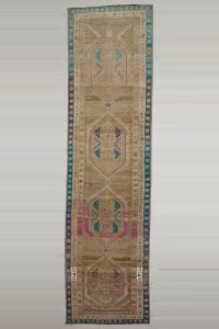 Turkish Rug Runner 4x13 Long And Wide Kars Carpet Rug Runner 110,403