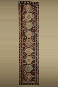 Turkish Rug Runner 4x16 Long Flat Weave Karz Kilim Rug Runner. 118,485
