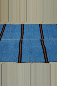 4x5 Overdye Blue Hemp Kilim Rug 110,166 - Turkish Hemp Rug  $i
