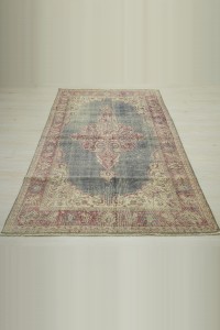 4x6.5 Navy Blue Oushak Rug 120,197 - Oushak Rug  $i