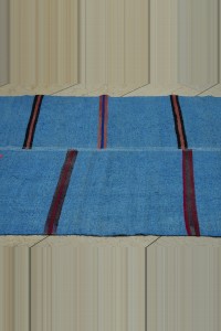 4x6.5 Overdye Blue Hemp Kilim Rug 117,198 - Turkish Hemp Rug  $i