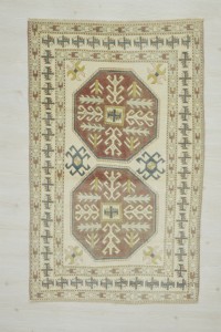 Oushak Rug 4x6.6 Wool Modern Vintage Oushak Rug 127,200