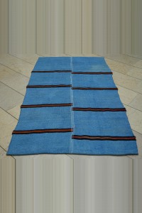 4x6 Overdye Blue Hemp Kilim Rug 112,191 - Turkish Hemp Rug  $i