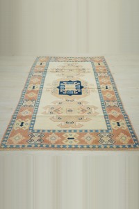 4x6 Wool Vintage Turkish Rug 123,186 - Oushak Rug  $i