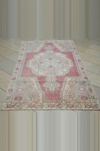 4x7 Faded Turkish Oushak Rug 128x221 - Turkish Carpet Rug  $i