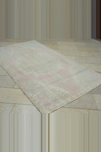 4x7 Muted Vintage Oushak Rug 127,211 - Turkish Carpet Rug  $i