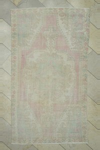 Turkish Carpet Rug 4x7 Muted Vintage Oushak Rug 127,211