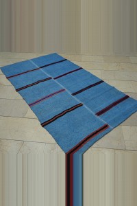 4x7 Overdye indigo Blue Hemp Kilim Rug 117,210 - Turkish Hemp Rug  $i
