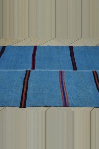 4x7 Overdye indigo Blue Hemp Kilim Rug 117,210 - Turkish Hemp Rug  $i