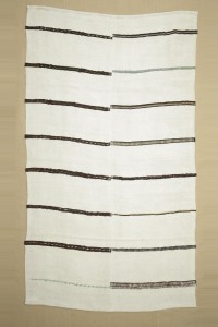 Turkish Hemp Rug 4x7 Stripe Hemp Kilim Rug. 129,223