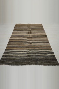 4x8 Stripe Goat Hair Kilim Rug 127,228 - Goat Hair Rug  $i