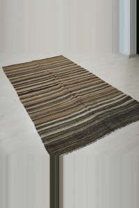 4x8 Stripe Goat Hair Kilim Rug 127,228 - Goat Hair Rug  $i