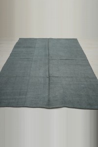 5.5x7 Overdye Gray Hemp Kilim Rug. 167,220 - Turkish Hemp Rug  $i