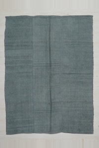 Turkish Hemp Rug 5.5x7 Overdye Gray Hemp Kilim Rug. 167,220