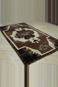 5x10 Brown Kars Carpet Rug 160,292 - Turkish Carpet Rug  $i