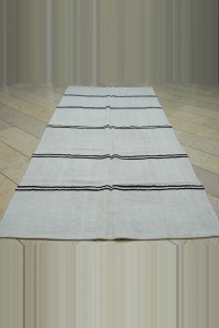 5x11 Dark Brown And White Hemp Rug 152,335 - Turkish Hemp Rug  $i