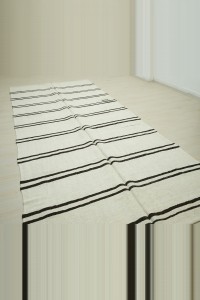 5x12 Brown And White Hemp Kilim Rug 162,373 - Turkish Hemp Rug  $i