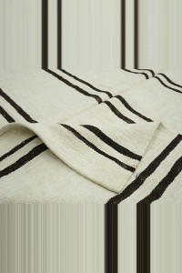 5x12 Brown And White Hemp Kilim Rug 162,373 - Turkish Hemp Rug  $i