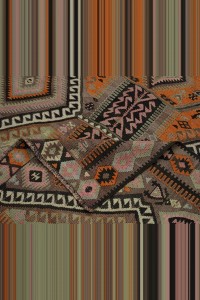 5x14.4 Large Long Old Pastel Kurdish Kars Kilim Rug 154,440 - Turkish Kilim Rug  $i