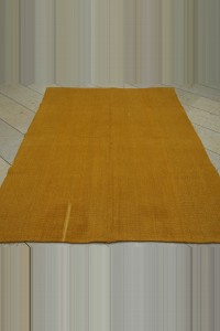 5x7 Overdye Saffron Colors Hemp Kilim Rug 164,202 - Turkish Hemp Rug  $i