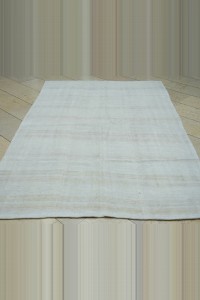 5x8 Modern Stripe Hemp Kilim Rug 160,255 - Turkish Hemp Rug  $i