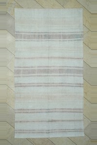 Turkish Hemp Rug 5x9.5 vintage stripe turkish hemp kilim rug 156,290