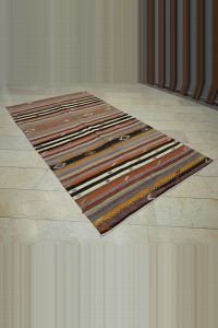 5x9 Colorful Stripe Turkish Kilim Rug 154,285 - Turkish Kilim Rug  $i