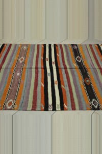 5x9 Colorful Stripe Turkish Kilim Rug 154,285 - Turkish Kilim Rug  $i