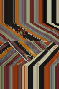 5x9 Colorful Stripe Turkish Kilim Rug 154,285 - Turkish Kilim Rug  $i