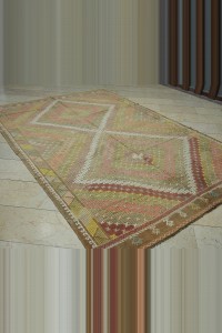 6,4x10 Brown Goat Hair Embroidered Kilim Rug. 195,298 - Turkish Kilim Rug  $i