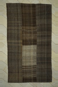 Turkish Natural Rug 6.5x11.5 Natural Brown Mazandaran Kilim Rug 198,354