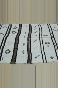6X10.5 Primitive Stripe Pattern Hemp Rug 170,320 - Turkish Hemp Rug  $i