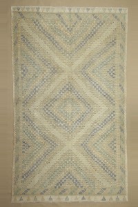 Turkish Kilim Rug 6x10 Denizli Cotton Cicim Kilim Rug.  182,307