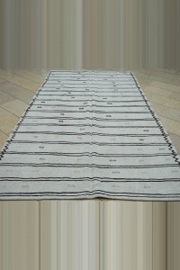 6x10 Primitive Stripe Hemp Kilim Rug 174,315 - Turkish Hemp Rug  $i