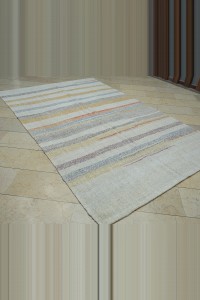 6x10 Primitive Stripe Pattern Organic Hemp Rug 184,298 - Turkish Hemp Rug  $i