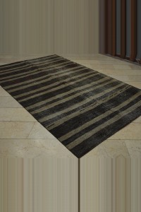 6x10 Striped Pattern Goat Hair Kilim Rug 182,295 - Goat Hair Rug  $i